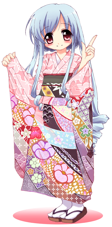 aria_(sister_princess) japanese_clothes kimono new_year sister_princess solo