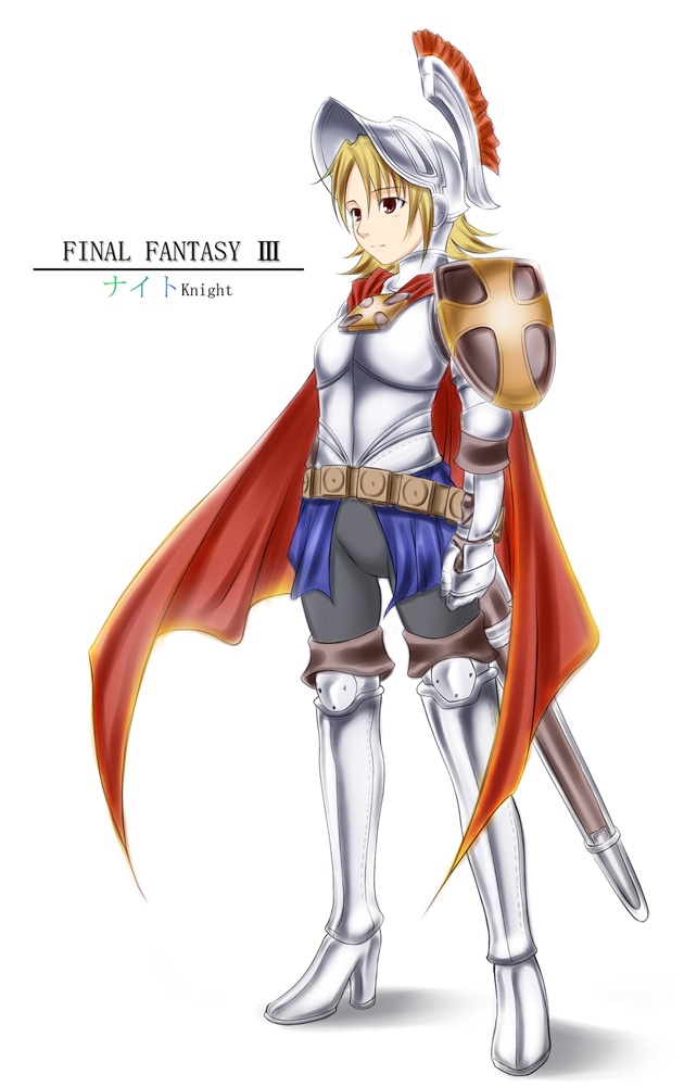 big_wednesday blonde_hair final_fantasy final_fantasy_iii knight red_eyes refia