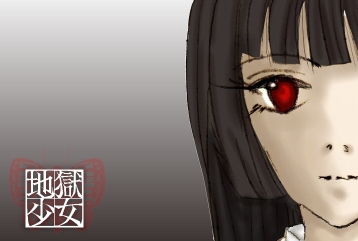 black_hair enma_ai jigoku_shoujo lowres red_eyes