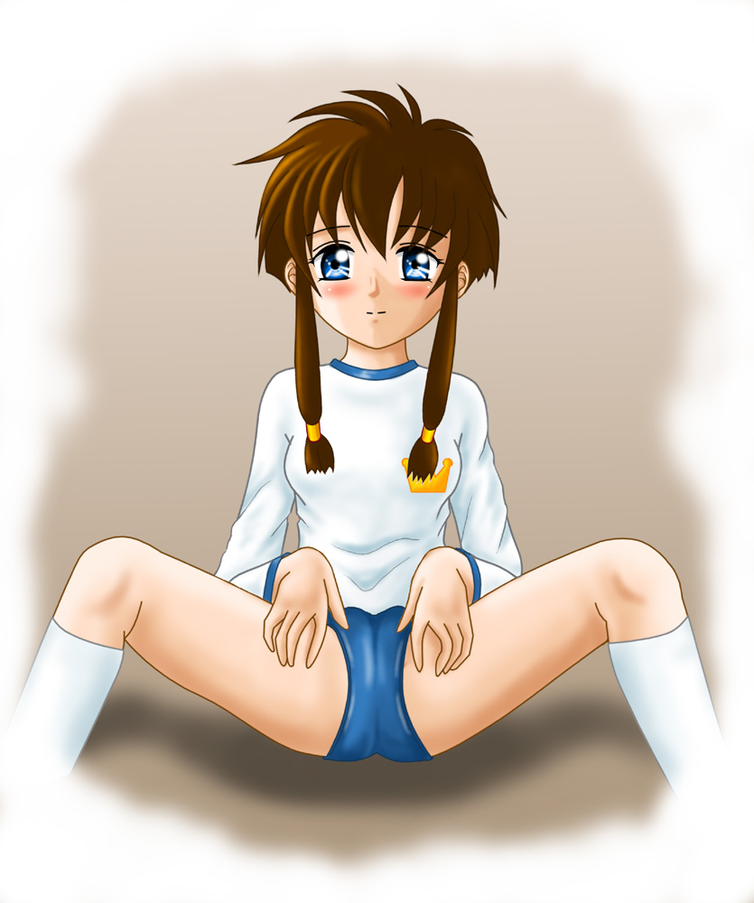 angelic_layer blue_eyes brown_hair gym_uniform suzuhara_misaki