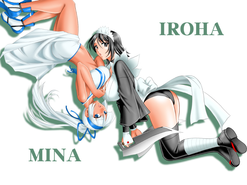 2girls bb breasts iroha iroha_(samurai_spirits) large_breasts majikina_mina multiple_girls samurai_spirits