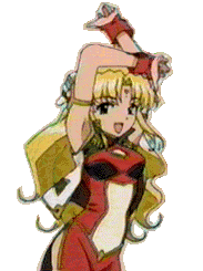 animated animated_gif blonde_hair dancing galaxy_angel long_hair lowres ranpha_franboise solo transparent_background