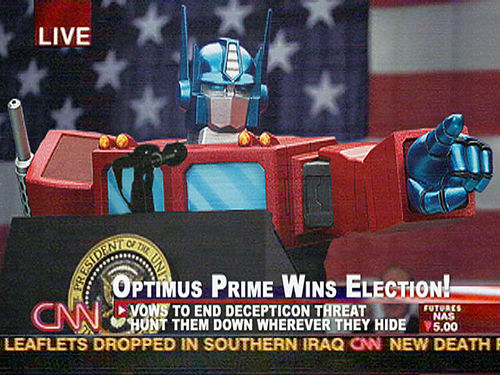 autobot lowres no_humans optimus_prime pointing robot transformers