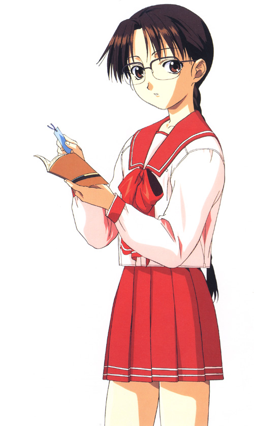 artist_request hoshina_tomoko long_sleeves pleated_skirt school_uniform skirt solo to_heart