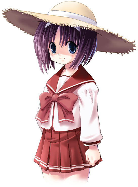 artist_request hat long_sleeves pleated_skirt school_uniform skirt solo to_heart