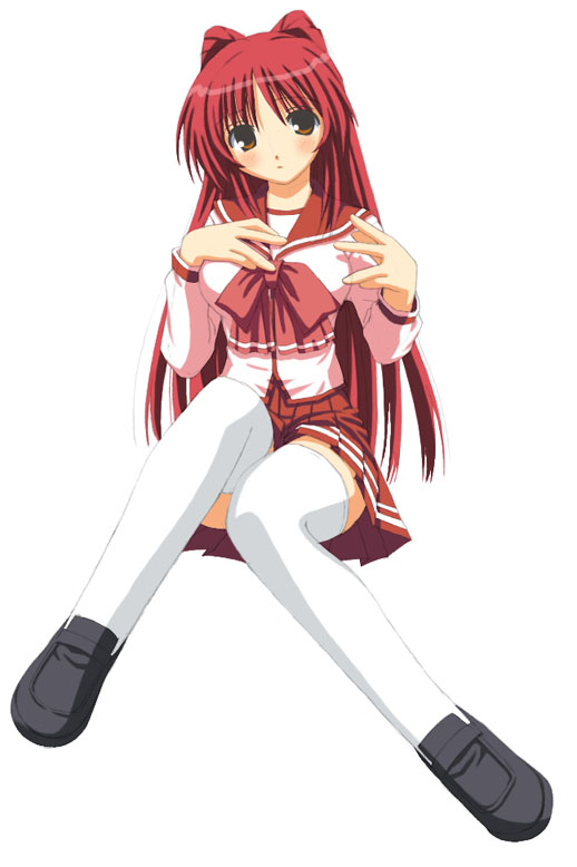 artist_request kousaka_tamaki long_hair long_sleeves solo thighhighs to_heart_2