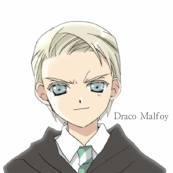 blonde_hair blue_eyes character_name draco_malfoy harry_potter koge_donbo male_focus necktie solo upper_body