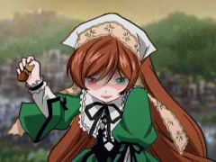 animated animated_gif chestnut heterochromia long_hair long_sleeves lowres projected_inset rozen_maiden screencap solo suiseiseki third-party_edit