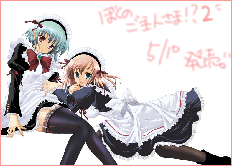 copyright_request izumi_tsubasu long_sleeves maid multiple_girls thighhighs