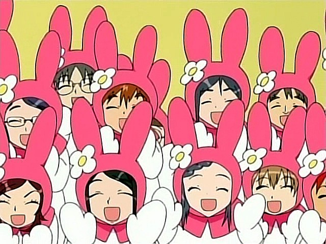 character_request cosplay everyone multiple_girls my_melody onegai_my_melody screencap