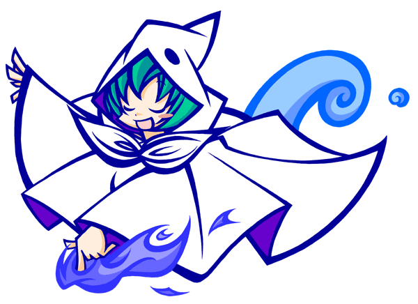 full_body ghost ghost_tail official_style puyopuyo puyopuyo_fever solo transparent_background yu-chan