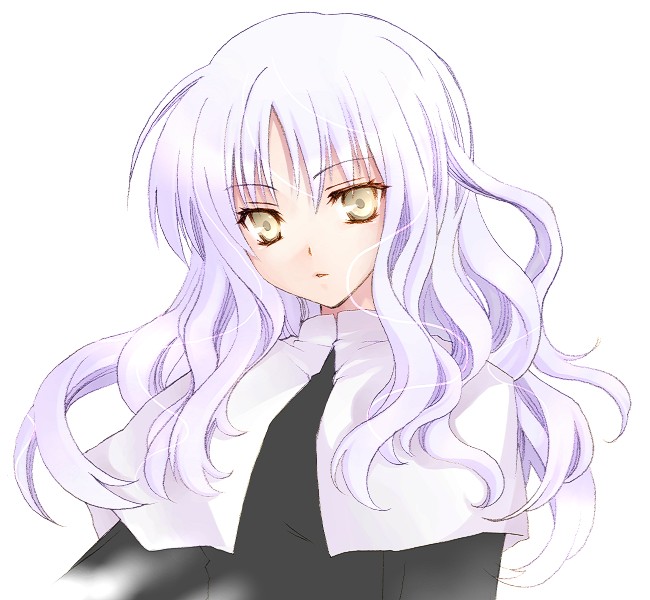 artist_request bangs caren_hortensia fate/hollow_ataraxia fate/stay_night fate_(series) silver_hair solo yellow_eyes