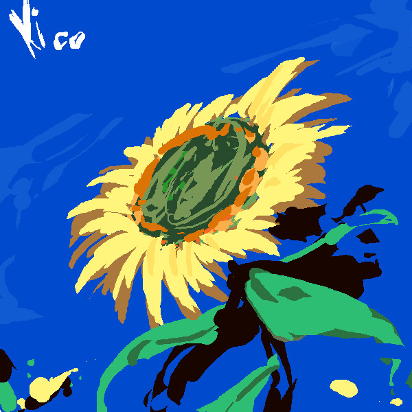 flower nature no_humans original signature sky sunflower