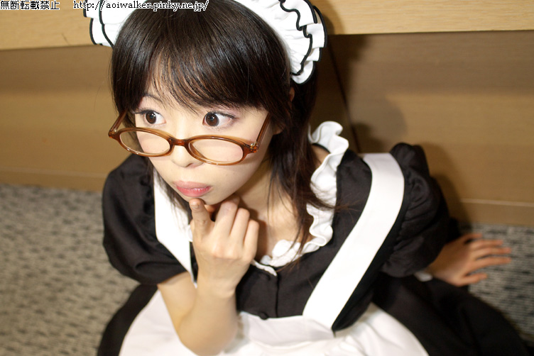 cosplay glasses maid photo solo