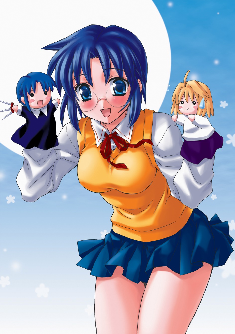 artist_request ciel glasses highres long_sleeves puppet solo tsukihime