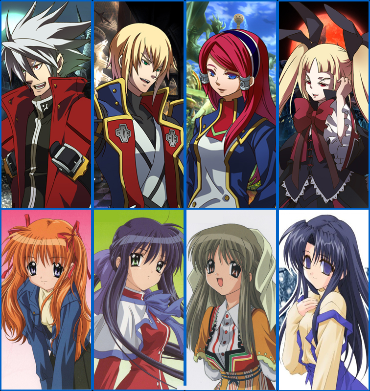 6+girls bad_id bad_pixiv_id black_hair blazblue blonde_hair blue_eyes brown_eyes crossover eien_no_kurayami eternal_fighter_zero gothic green_eyes heterochromia jin_kisaragi kanon kawana_misaki kawasumi_mai kurata_sayuri m.u.g.e.n military military_uniform multiple_boys multiple_girls orange_hair rachel_alucard ragna_the_bloodedge red_eyes red_hair ribbon sawatari_makoto school_uniform silver_hair tsubaki_yayoi uniform