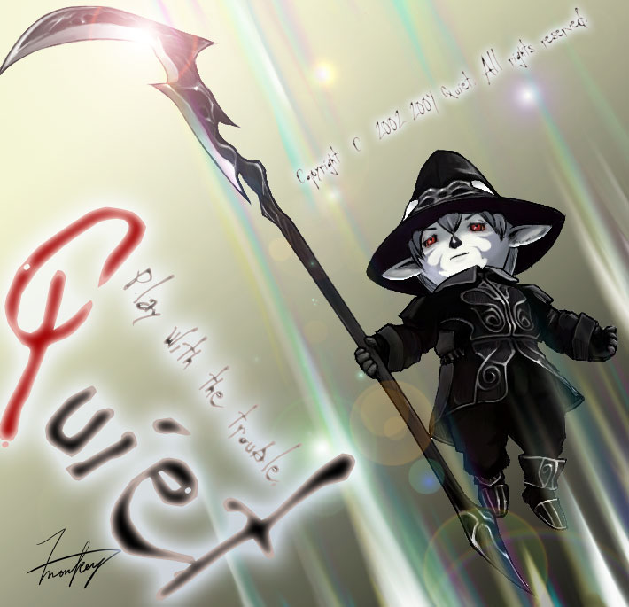 ark_angel ark_angel_tt armor artist_request boots clenched_hand closed_mouth collar english expressionless final_fantasy final_fantasy_xi full_body hat holding holding_weapon pointy_ears polearm red_eyes scythe solo tarutaru weapon witch_hat