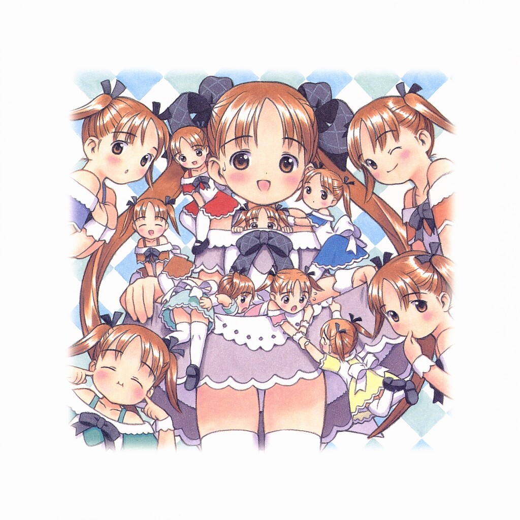brown_hair child copyright_request multiple_girls multiple_persona thighhighs twintails yug