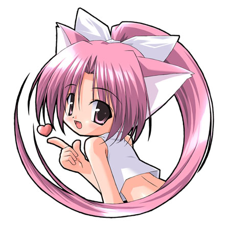 animal_ears artist_request cat_ears copyright_request lowres pink_hair solo
