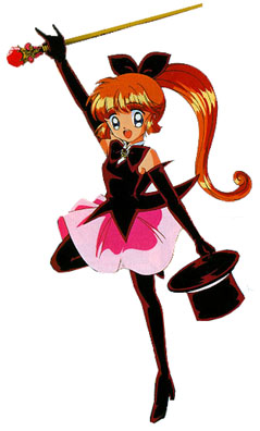 90s artist_request black_gloves elbow_gloves gloves haneoka_meimi hat kaitou_saint_tail lowres magical_girl official_art pantyhose saint_tail solo top_hat