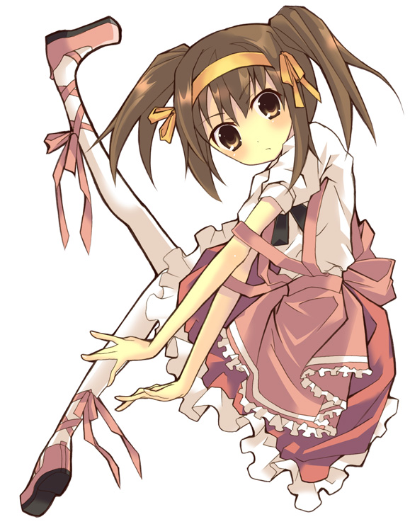 brown_hair short_hair solo suzumiya_haruhi suzumiya_haruhi_no_yuuutsu waitress yuutarou