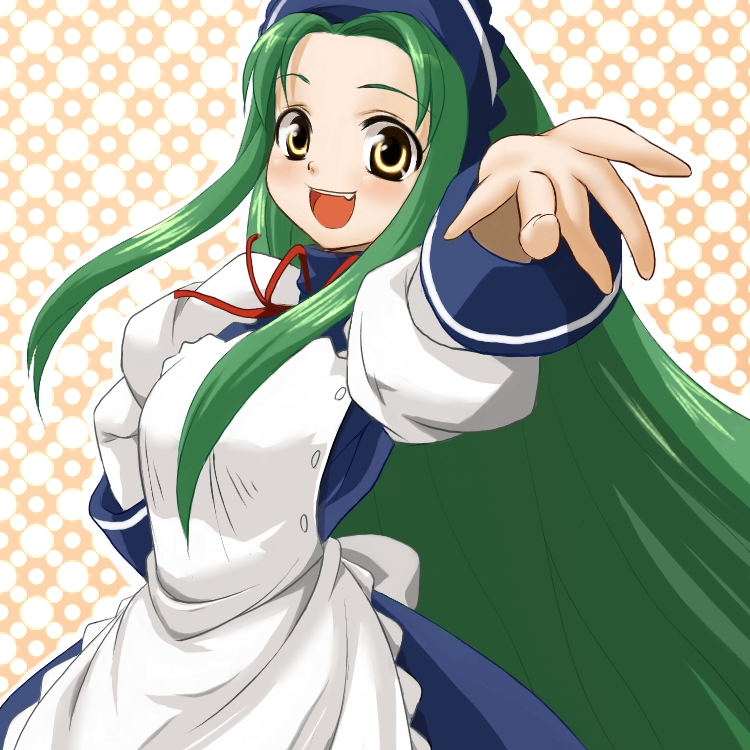 artist_request green_hair long_hair long_sleeves maid solo suzumiya_haruhi_no_yuuutsu tsuruya very_long_hair