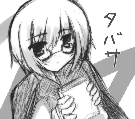 artist_request character_name closed_mouth expressionless greyscale monochrome solo tabitha zero_no_tsukaima