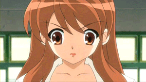 :o angry animated animated_gif asahina_mikuru_(adult) bangs bouncing_breasts bracelet breast_squeeze breasts brown_eyes brown_hair buttons ceiling cleavage close-up dress_shirt indoors jewelry large_breasts lipstick long_hair long_sleeves looking_at_viewer lowres makeup mature mole mole_on_breast open_clothes open_shirt screencap shirt shouting sidelocks solo suzumiya_haruhi_no_yuuutsu upper_body v-shaped_eyebrows very_long_hair white_shirt window