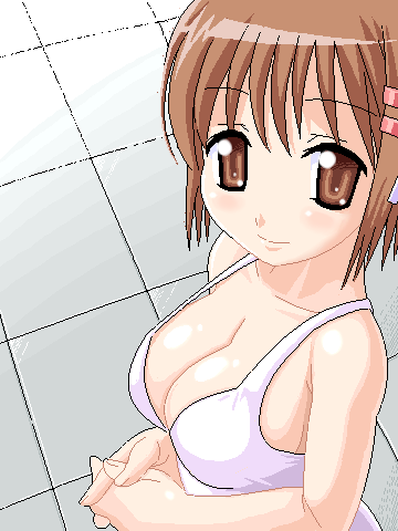 breasts cleavage lowres medium_breasts shakugan_no_shana solo watarabe_keiichi yoshida_kazumi