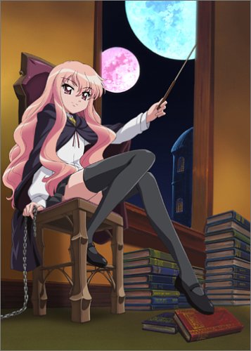 bangs black_legwear book cape chain chair flat_chest foreshortening full_body full_moon hair_between_eyes holding indoors light_smile long_hair long_legs long_sleeves looking_at_viewer louise_francoise_le_blanc_de_la_valliere lowres mary_janes miniskirt moon multiple_moons night night_sky official_art outstretched_arm pentacle pink_eyes pink_hair pleated_skirt school_uniform shirt shoes sidelocks sitting skirt sky smile solo thighhighs usatsuka_eiji very_long_hair wand wavy_hair window zero_no_tsukaima zettai_ryouiki