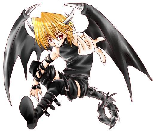 artist_request blonde_hair cosplay dragon dragon_boy dragon_tail dragon_wings duel_monster gothic horns jounouchi_katsuya male_focus monster_boy red-eyes_b._dragon red_eyes smile solo tail thighhighs wings yuu-gi-ou yuu-gi-ou_duel_monsters