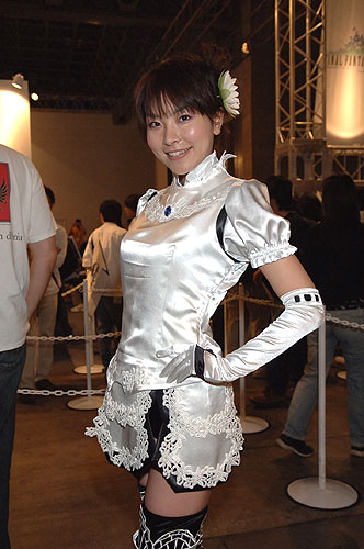 cosplay dress elbow_gloves final_fantasy final_fantasy_xi gloves hume lowres photo solo thighhighs