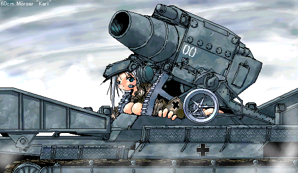 mecha_musume military mortar_(weapon) original personification solo world_war_ii yonezuka_ryou