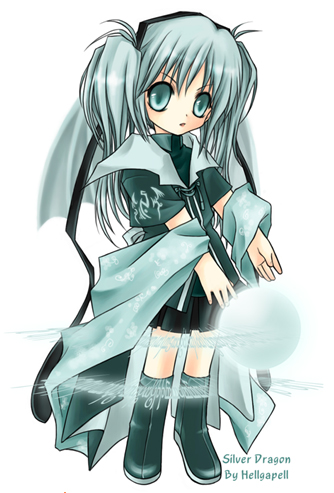 aqua_eyes aqua_hair boots chibi copyright_request full_body hellgapell looking_at_viewer lowres sailor_collar shawl signature simple_background skirt solo standing white_background