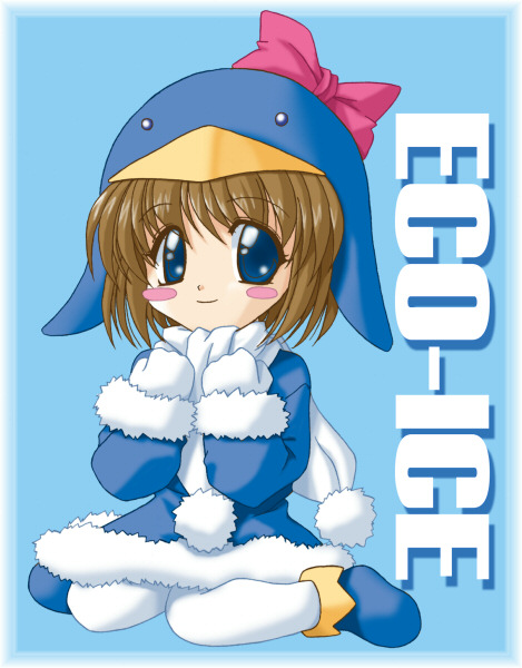 artist_request blue_eyes blush_stickers bow brown_hair coat ecoco ekokuice hat kneeling long_sleeves pantyhose scarf solo white_legwear white_scarf