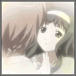 animated animated_gif blush dress embarrassed kamiizumi_yasuna kashimashi lowres multiple_girls night o_o osaragi_hazumu touching yuri