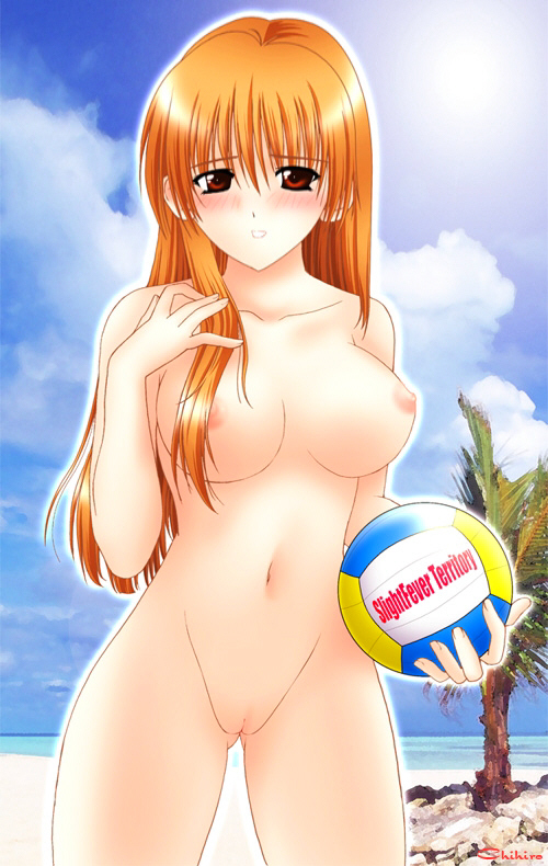 ball beach beachball breasts day dead_or_alive hotarui_chihiro kasumi_(doa) medium_breasts nipples nude pussy solo
