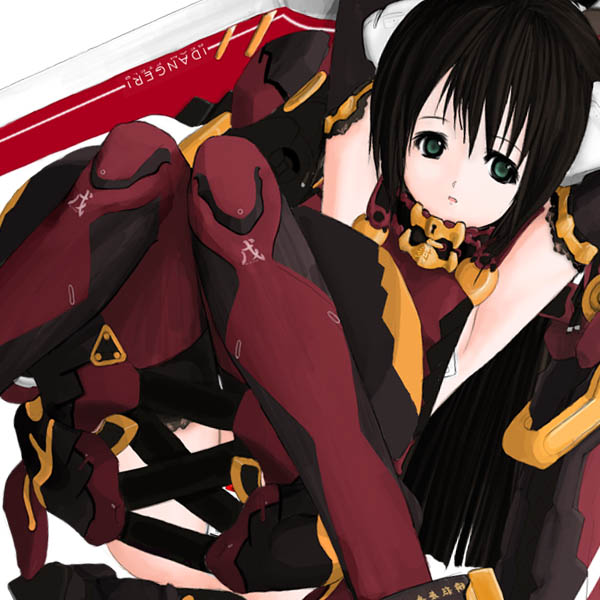 black_hair copyright_request green_eyes solo thighhighs zbd60724