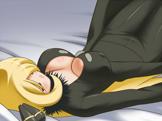 awa blonde_hair breasts cleavage pokemon shirona_(pokemon) sleeping