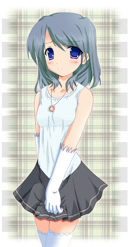 eimaisaki elbow_gloves gloves miniskirt original skirt solo thighhighs zettai_ryouiki