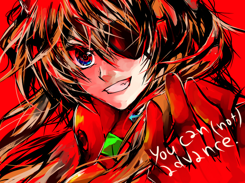 ame_erika bad_id bad_pixiv_id banned_artist blue_eyes evangelion:_2.0_you_can_(not)_advance eyepatch fang long_hair neon_genesis_evangelion orange_hair plugsuit rebuild_of_evangelion shikinami_asuka_langley sketch solo souryuu_asuka_langley