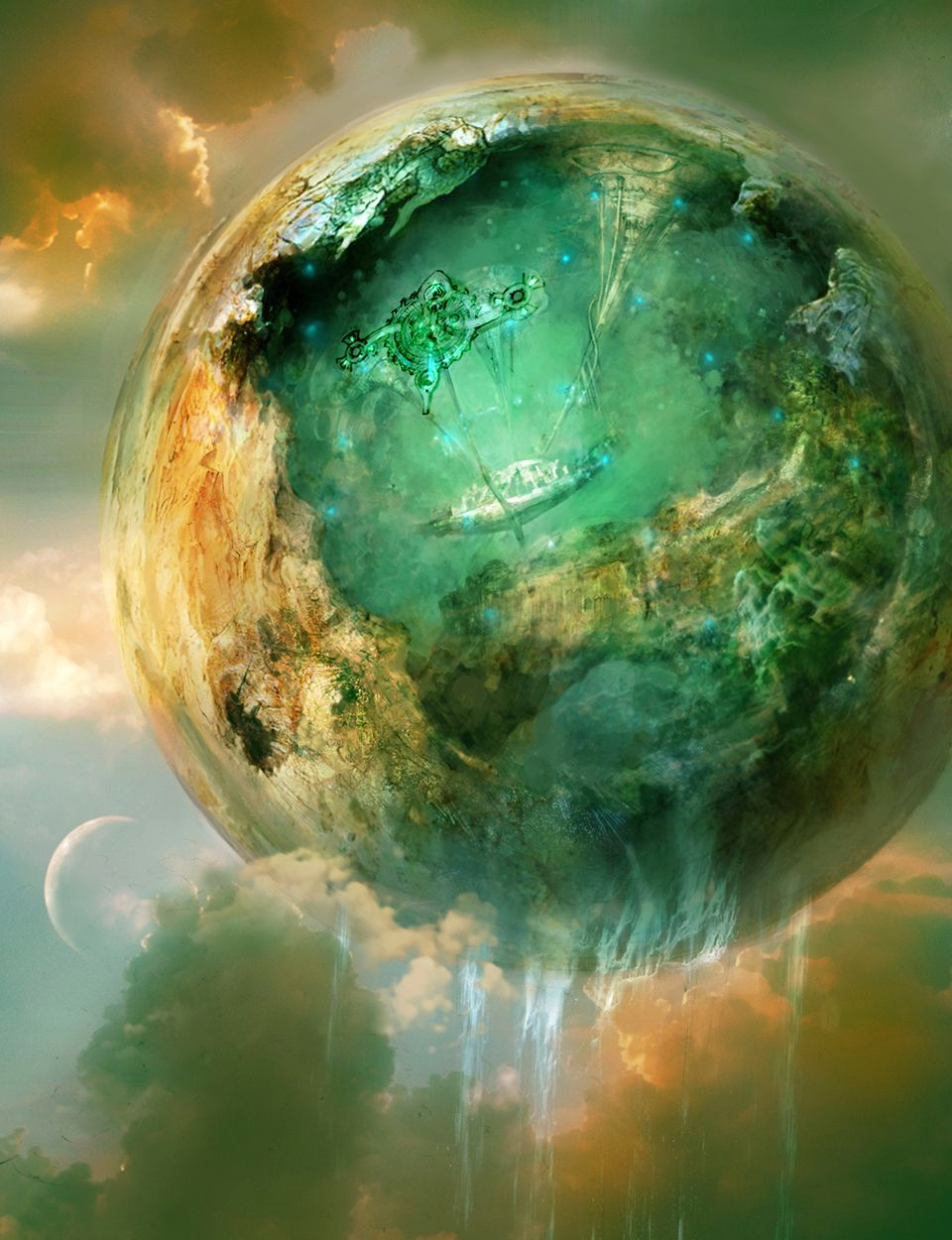 final_fantasy final_fantasy_xiii highres official_art planet scenery sky