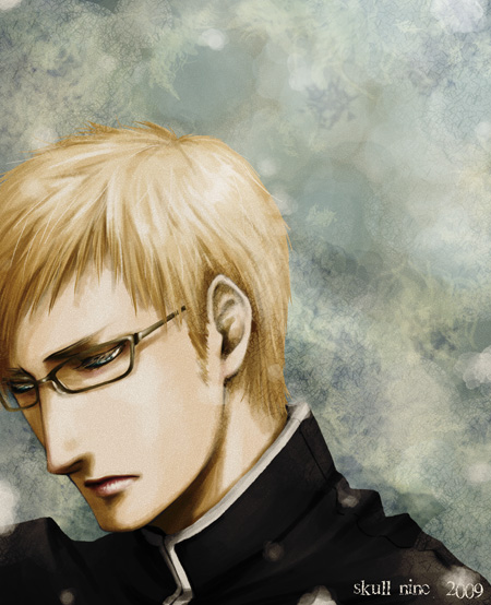 axis_powers_hetalia blond_hair blonde_hair blue_eyes glasses male male_focus solo sweden_(hetalia)