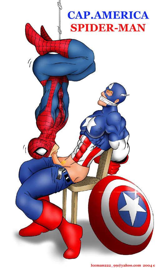 captain_america icemanblue marvel spider-man tagme
