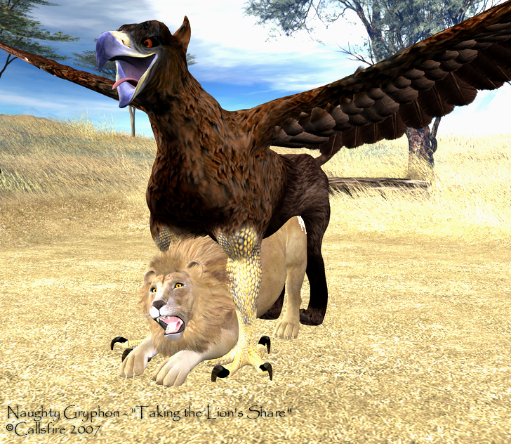 3d avian callsfire couple feline feral gay gryphon interspecies lion male rape wings