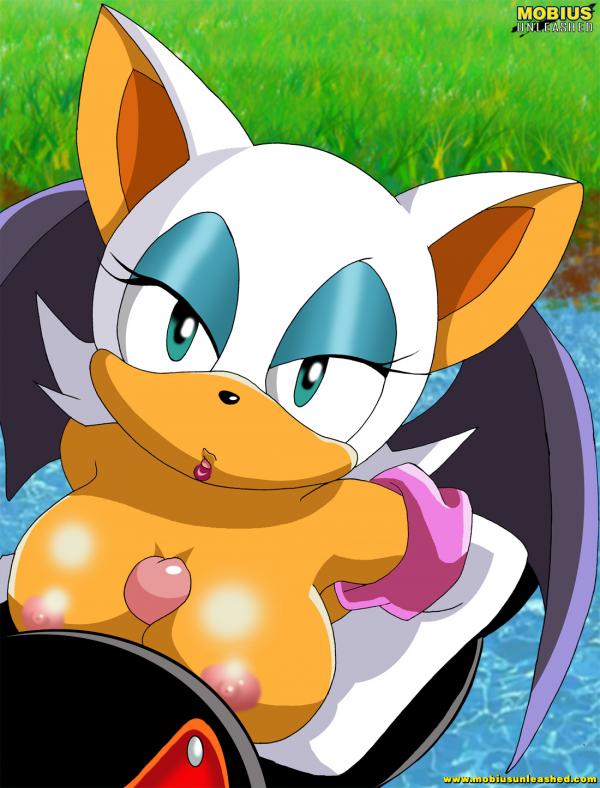 bat breasts female human lipstick looking_at_viewer male mobius_unleashed penis pov robotnik rouge_the_bat sonic_(series) straight titfuck wings