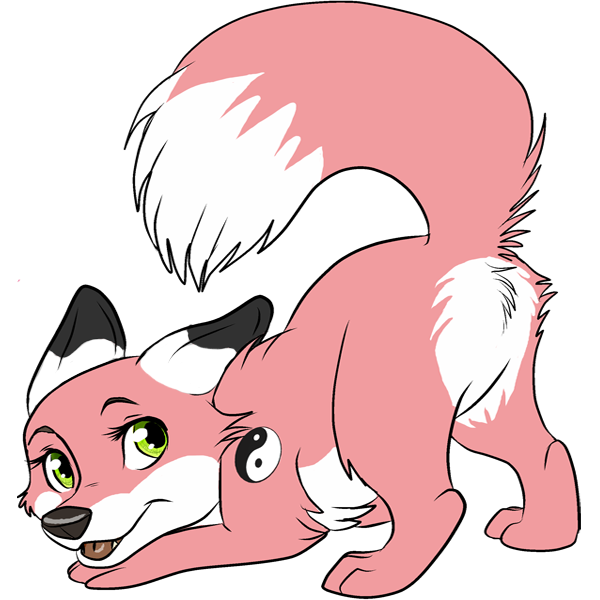 abby alpha_channel ass_up canine cub female feral fox fur kora mammal non-anthro pink pink_fur plain_background raised_tail rukifox solo tail transparent_background young