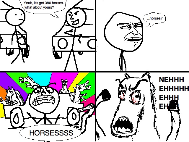 angry car comic equine horse rainbow stick_figure