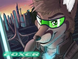 fox future green_glasses low_res male mammal solo unknown_artist