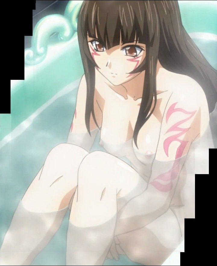 bath breasts ikkitousen ikkitousen_xtreme_xecutor naked nude stitched tattoo ten'i_shiman ten'i_(ikkitousen)